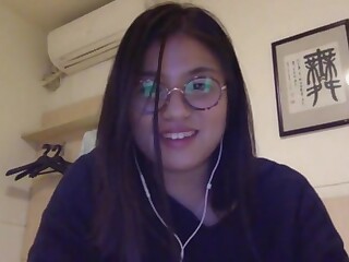 Striptease quente no Skype da estudante bonita de Shenyang