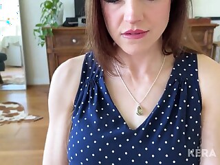 Kera Bear Stepmom Rides Cock Hard in POV