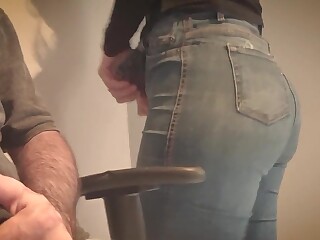 Latina MILF Wife Teases Big Ass in Tight Jeans